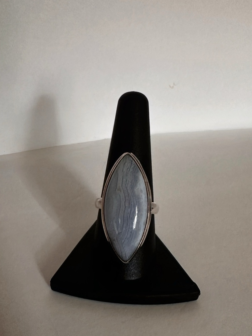 Sterling Silver Blue Lace Agate Ring